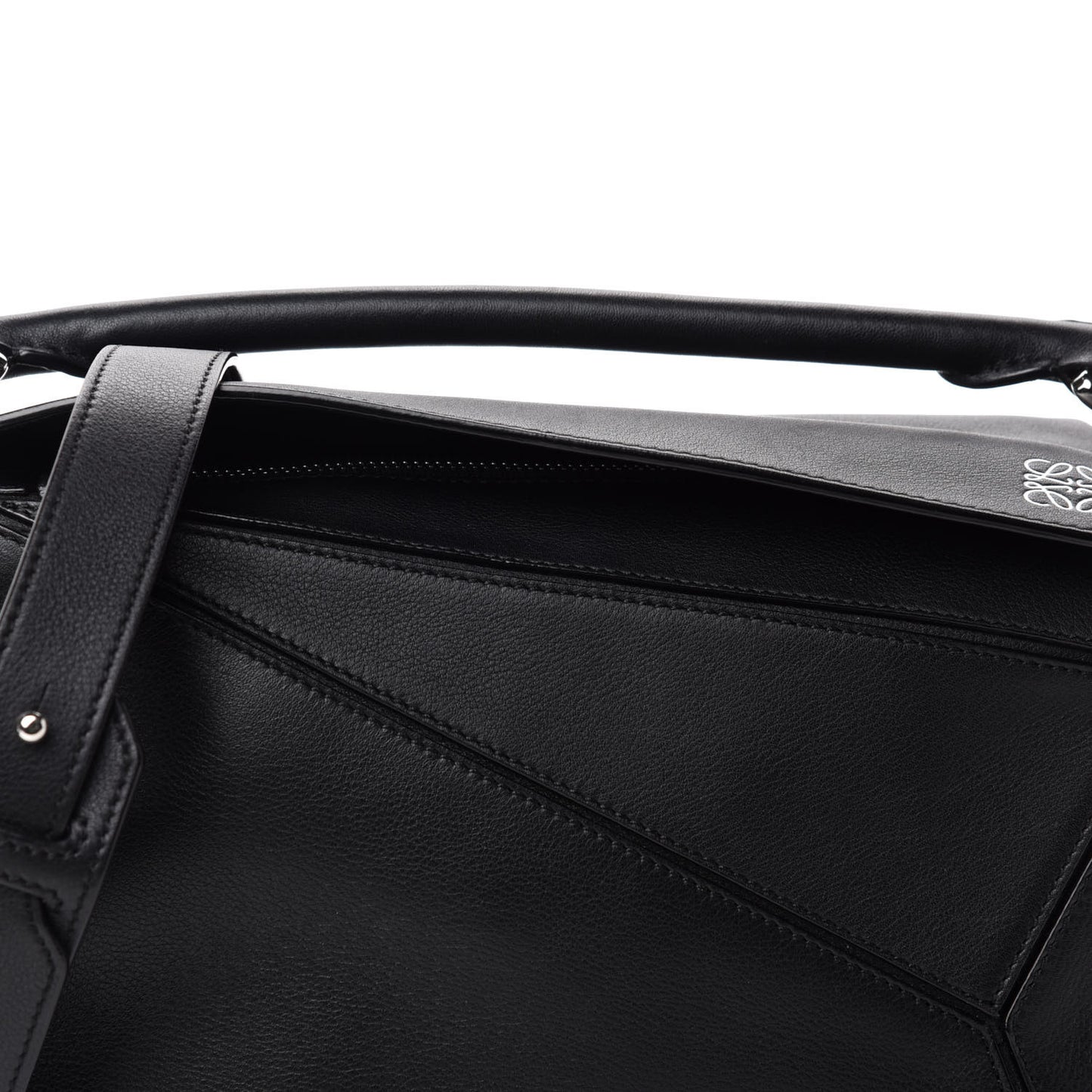 Calfskin Small Puzzle Bag Black