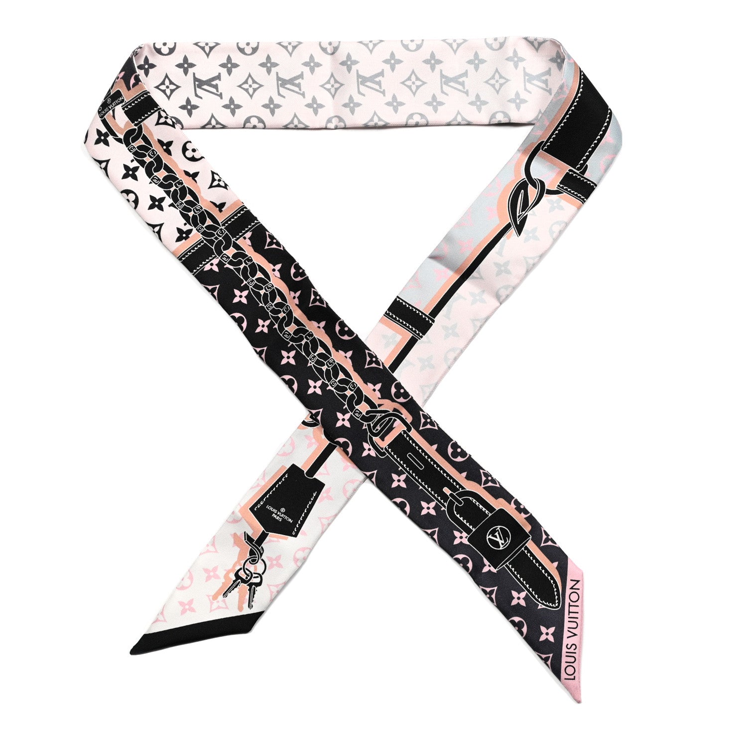 Louis Vuitton Silk Monogram Rising Confidential BB Bandeau Black Rose 1 of 5