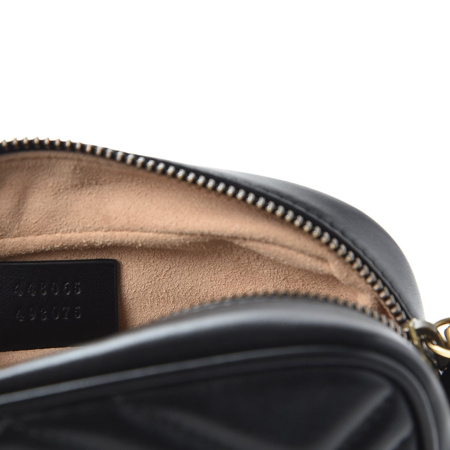 Calfskin Matelasse Mini GG Marmont Chain Shoulder Bag Black