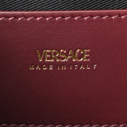 Versace Vitello Virtus Small Shoulder Bag Burgundy 6 of 9