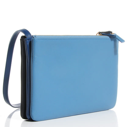 Celine Lambskin Small Multicolor Trio Crossbody Bag Black 3 of 7