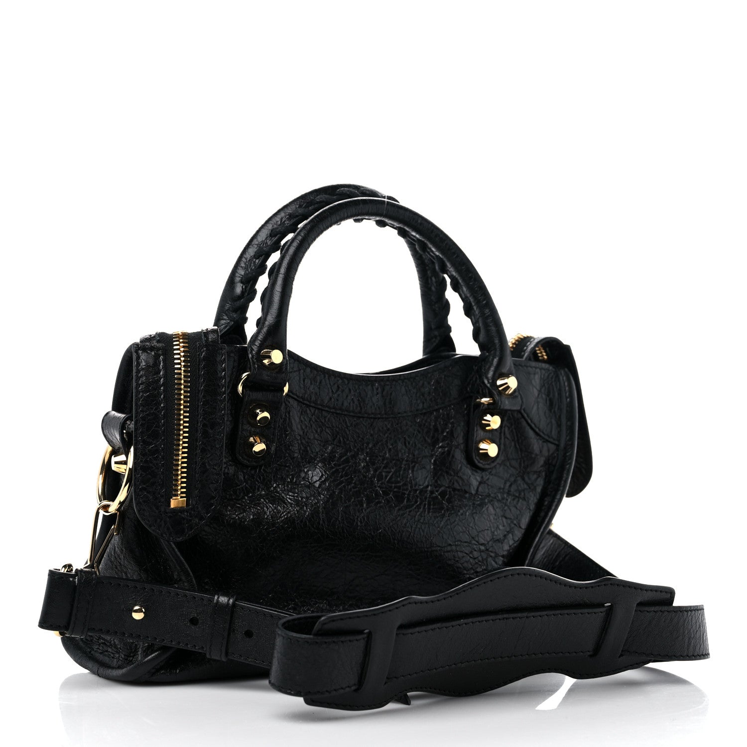 Balenciaga Agneau Classic Gold Hardware Mini City Black 3 of 12