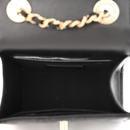 Chanel Lambskin Quilted Mini Trendy CC Chain Wallet Black 4 of 11