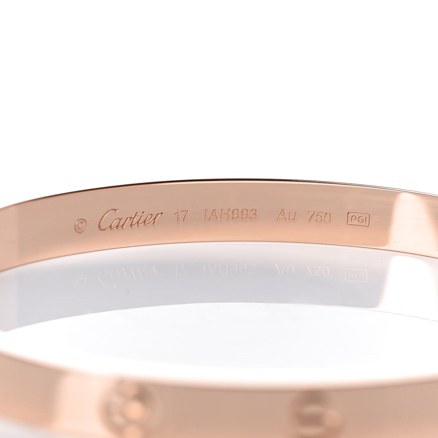 18K Pink Gold LOVE Bracelet 17