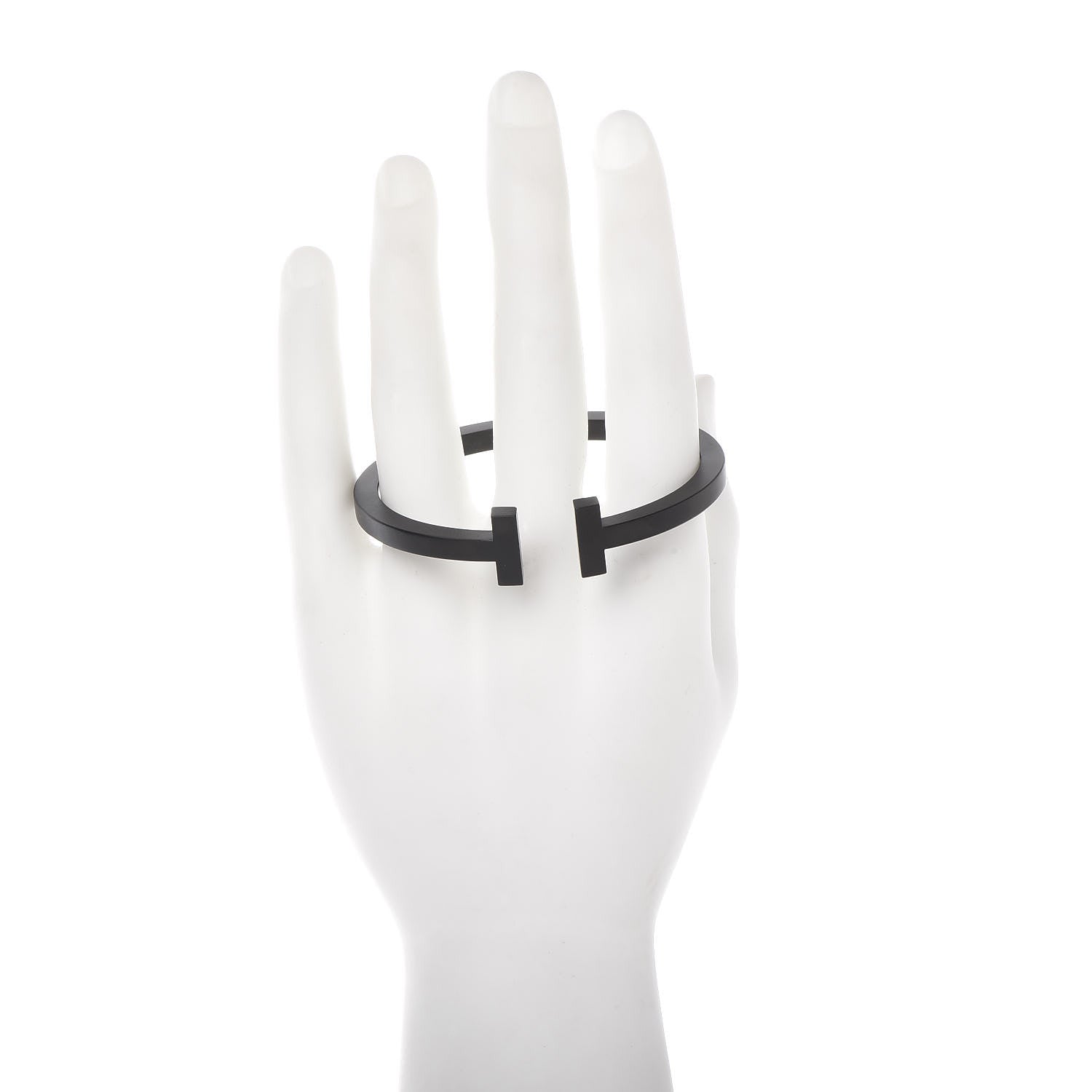 Tiffany Black-Coated Stainless Steel T Square Bracelet 3 of 5