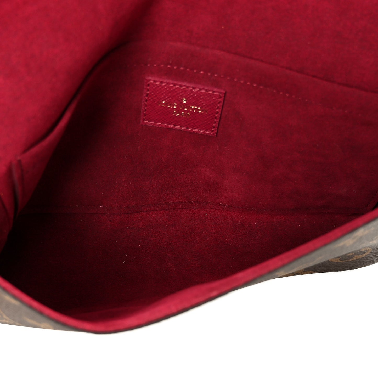 Monogram Pochette Felicie Chain Wallet Fuchsia