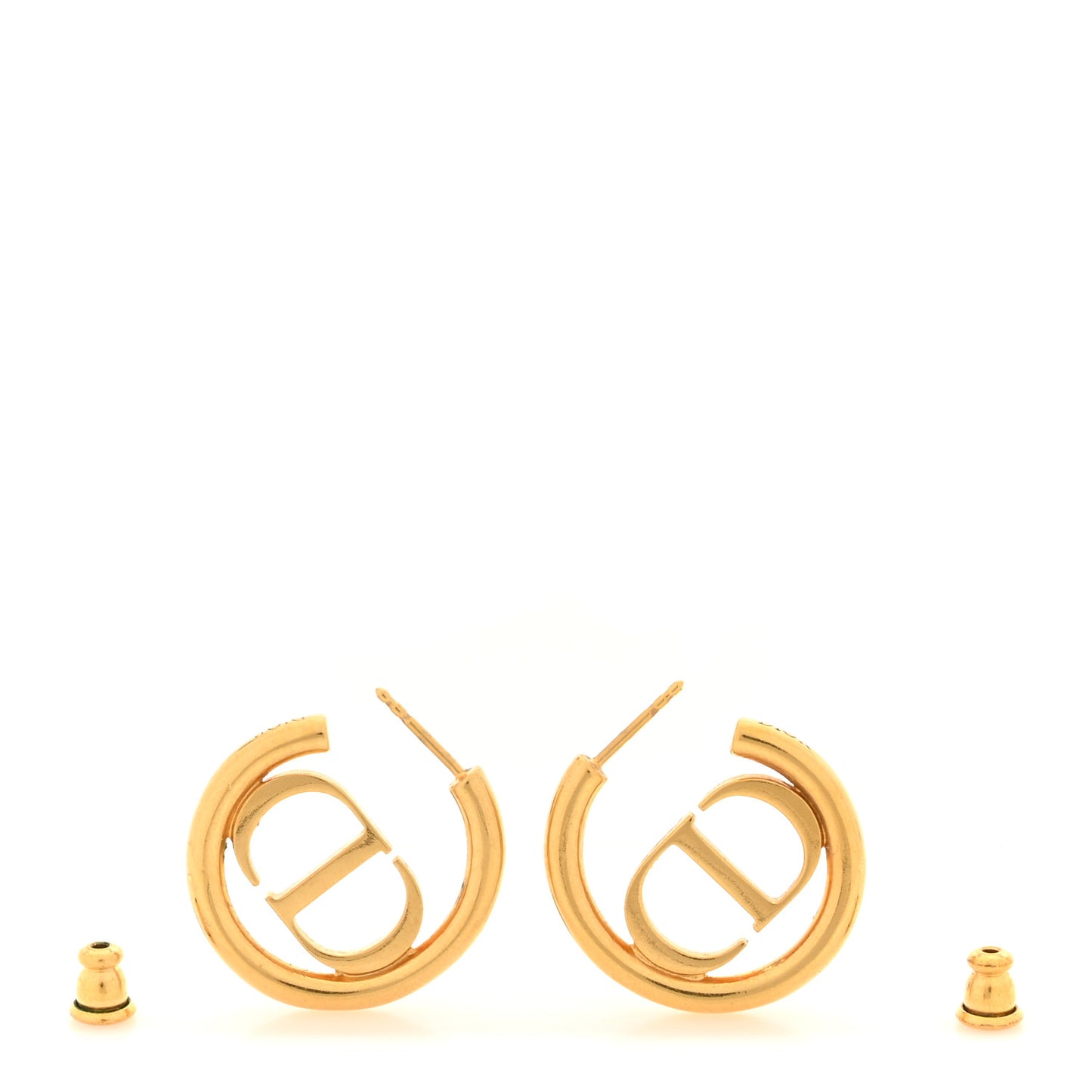 Metal 30 Montaigne Hoop Earrings Aged Gold