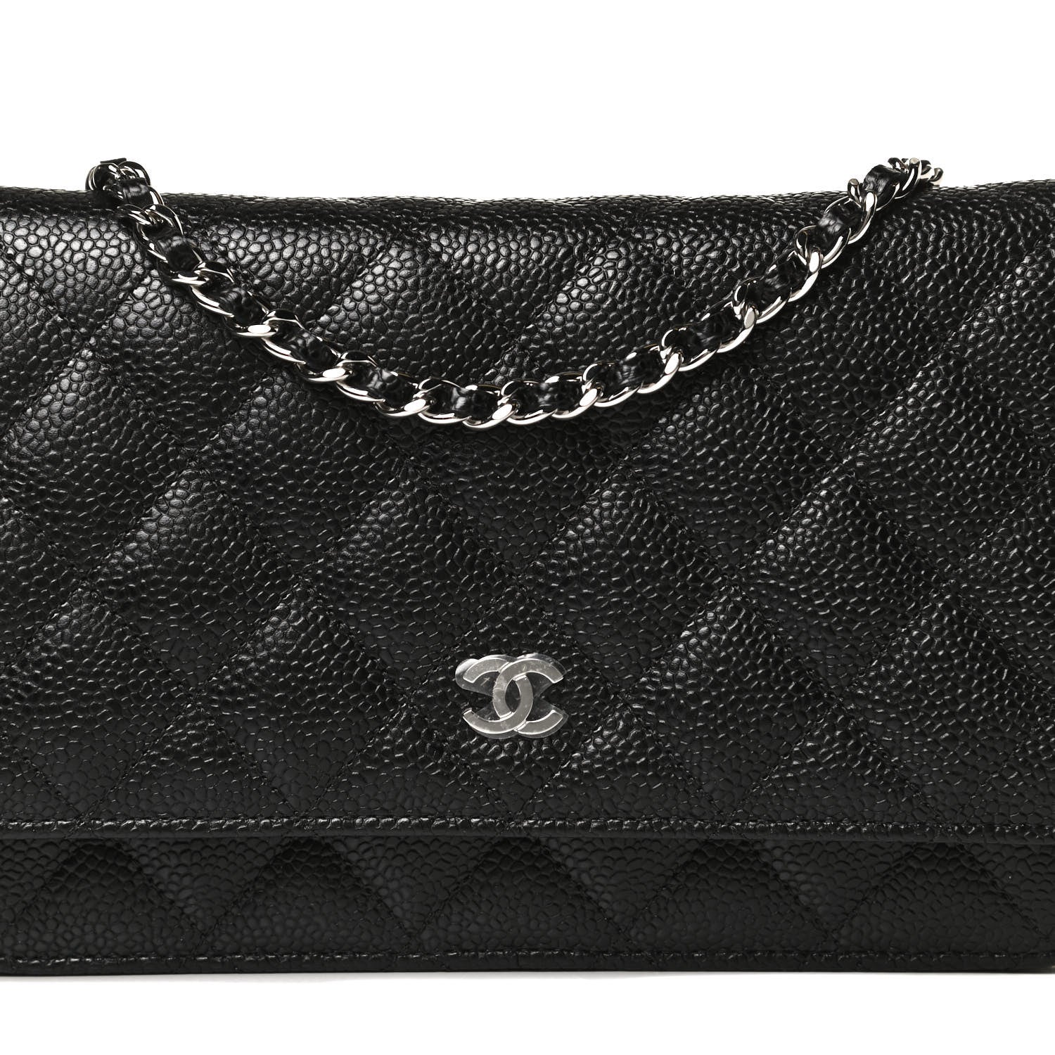 Chanel Caviar Quilted Wallet On Chain WOC Black 9 of 13