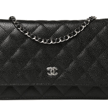 Chanel Caviar Quilted Wallet On Chain WOC Black 9 of 13