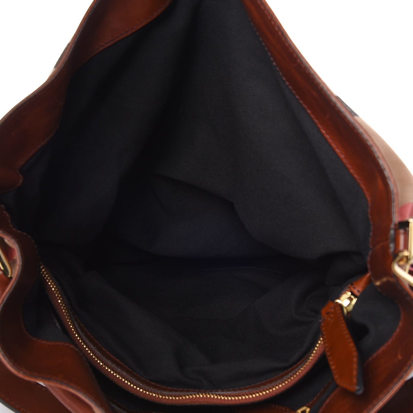 House Check Bridle Calfskin Medium Gosford Hobo Dark Tan