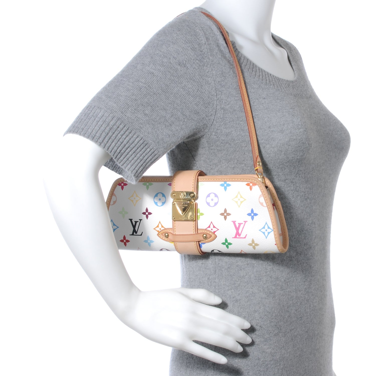 Louis Vuitton Monogram Multicolor Shirley White 2 of 9