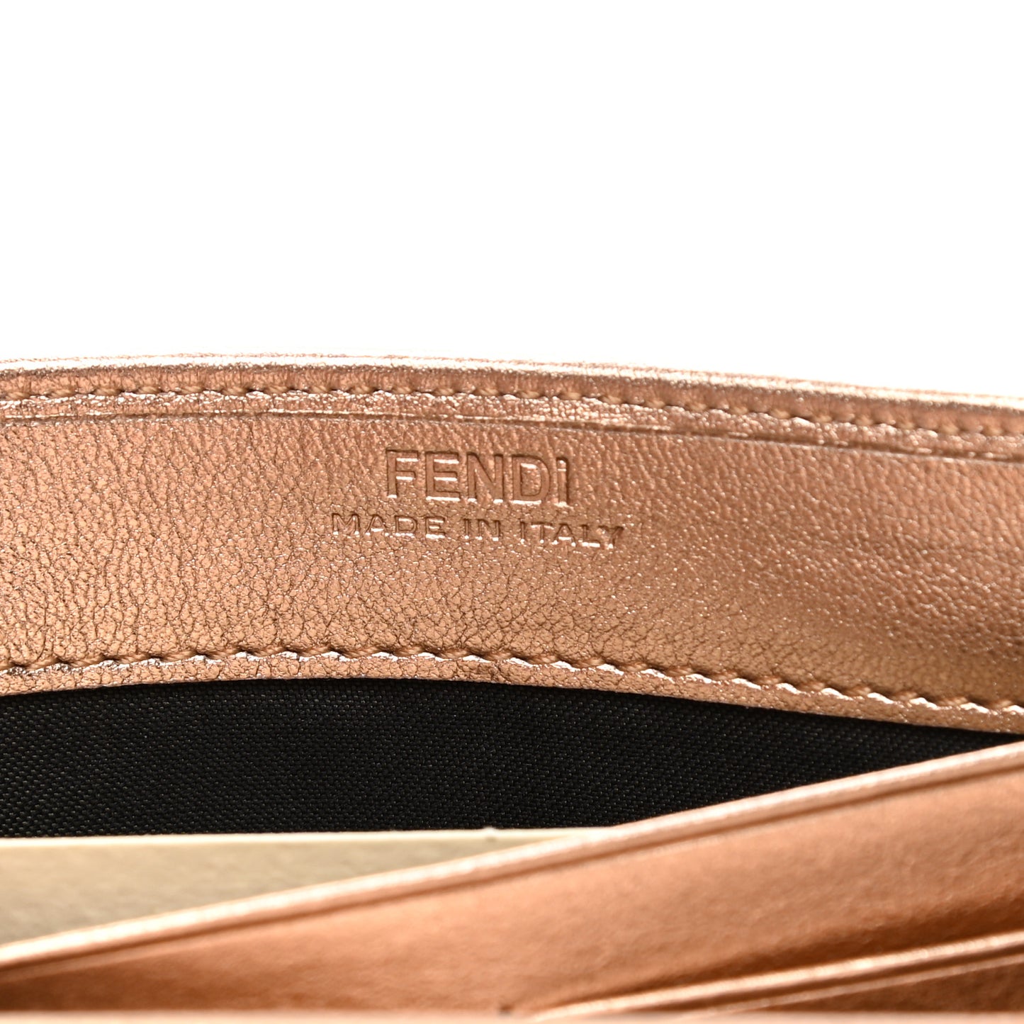 Vitello Laminato FF 1974 Embossed Continental Wallet Rame