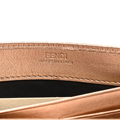 Fendi Vitello Laminato FF 1974 Embossed Continental Wallet Rame 5 of 8