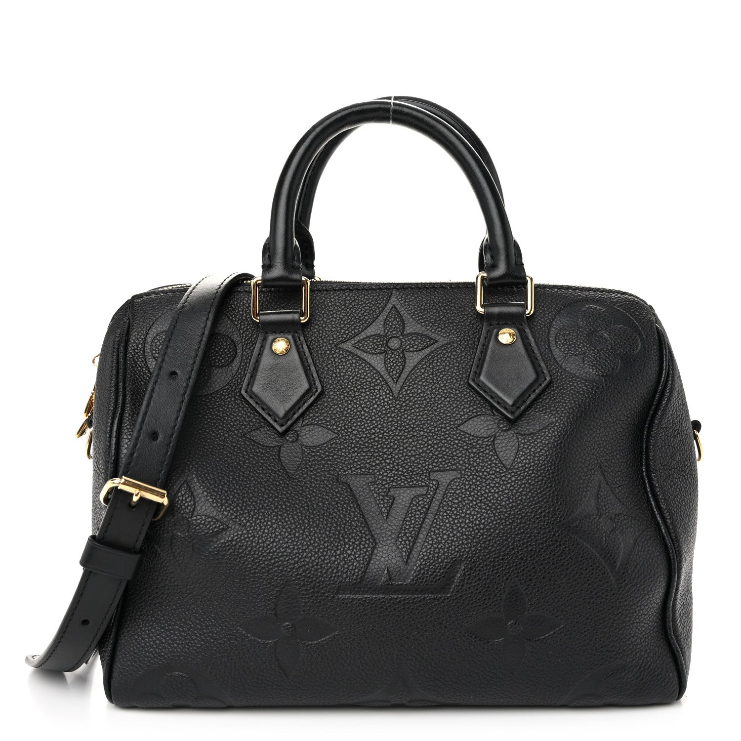 Louis Vuitton Empreinte Monogram Giant Speedy Bandouliere 25 Black 1 of 10
