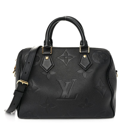 Louis Vuitton Empreinte Monogram Giant Speedy Bandouliere 25 Black 1 of 10