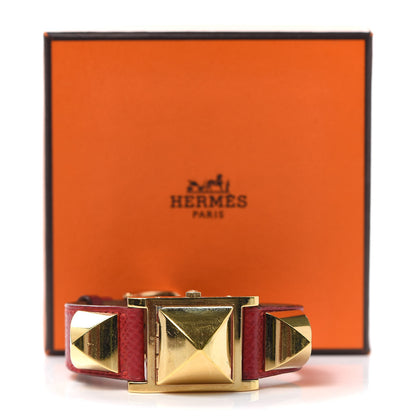 Hermes Stainless Steel Courchevel 23mm Medor Quartz Watch Rouge 7 of 7