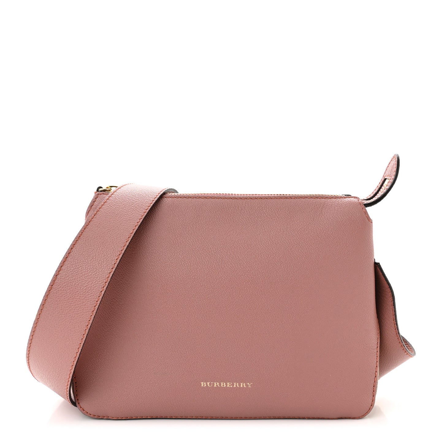 Soft Grain Calfskin House Check Small Helmsley Crossbody Dusty Pink