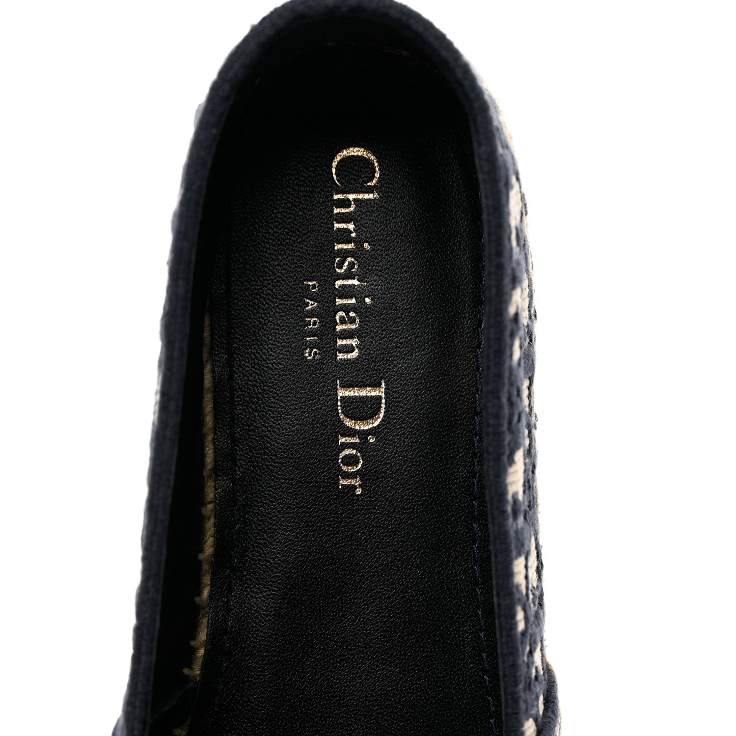 Oblique Embroidered Granville 15mm Espadrilles 39.5 Deep Blue
