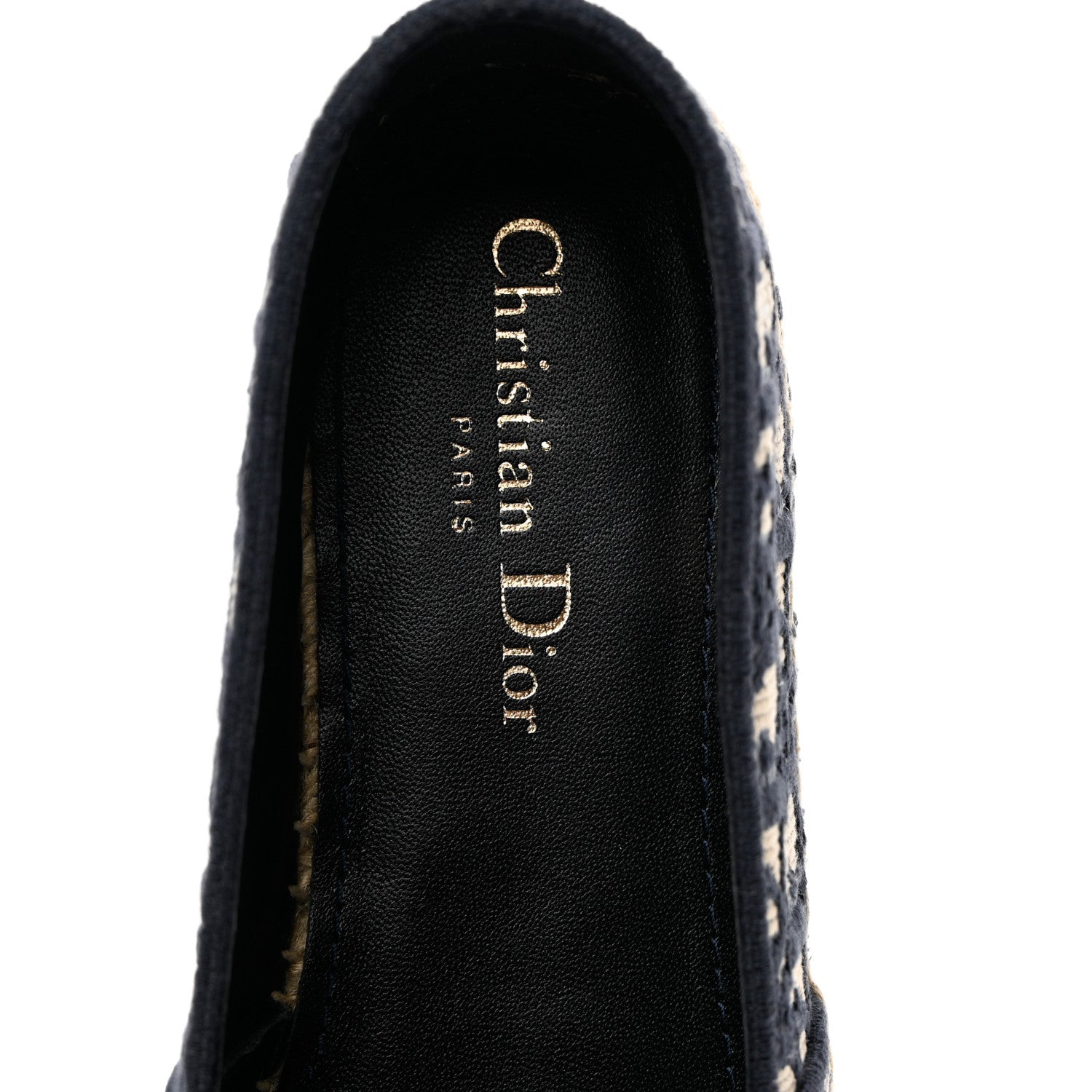 Christian Dior Oblique Embroidered Granville 15mm Espadrilles 39.5 Deep Blue 6 of 8