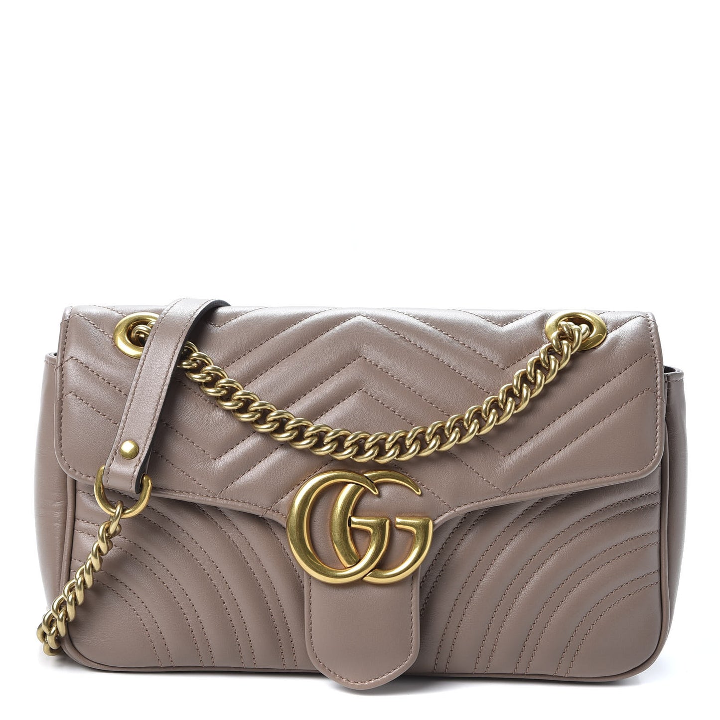 Calfskin Matelasse Small GG Marmont Shoulder Bag Porcelain Rose