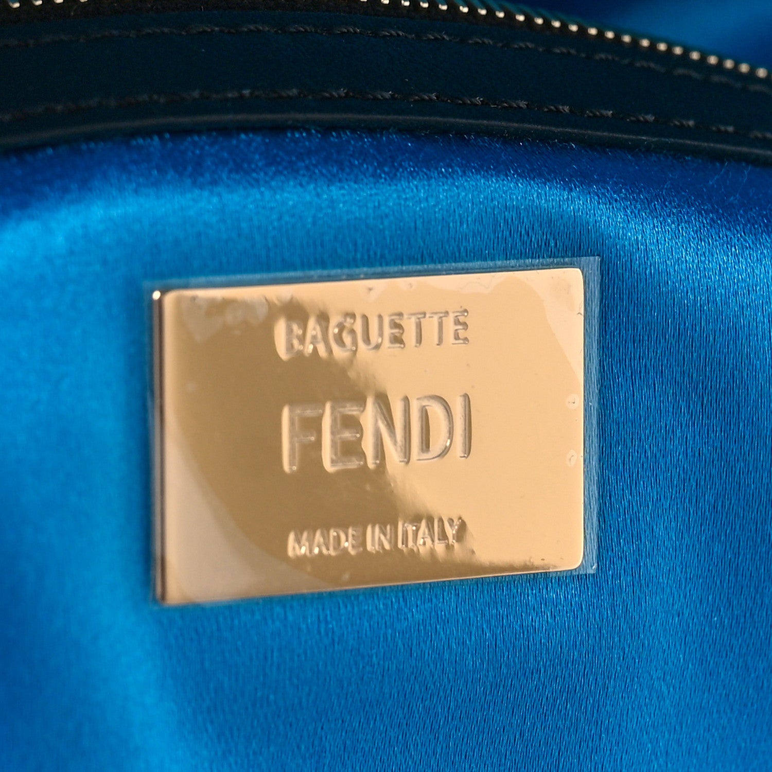 Fendi Beaded Vitello Dolce Leaf Embroidered Baguette Multicolor Black 6 of 8