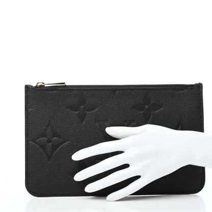 Louis Vuitton Empreinte Monogram Giant Neverfull MM Pochette Black 2 of 6