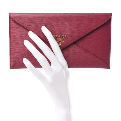Prada Vitello Move Envelope Wallet Ibisco 2 of 8