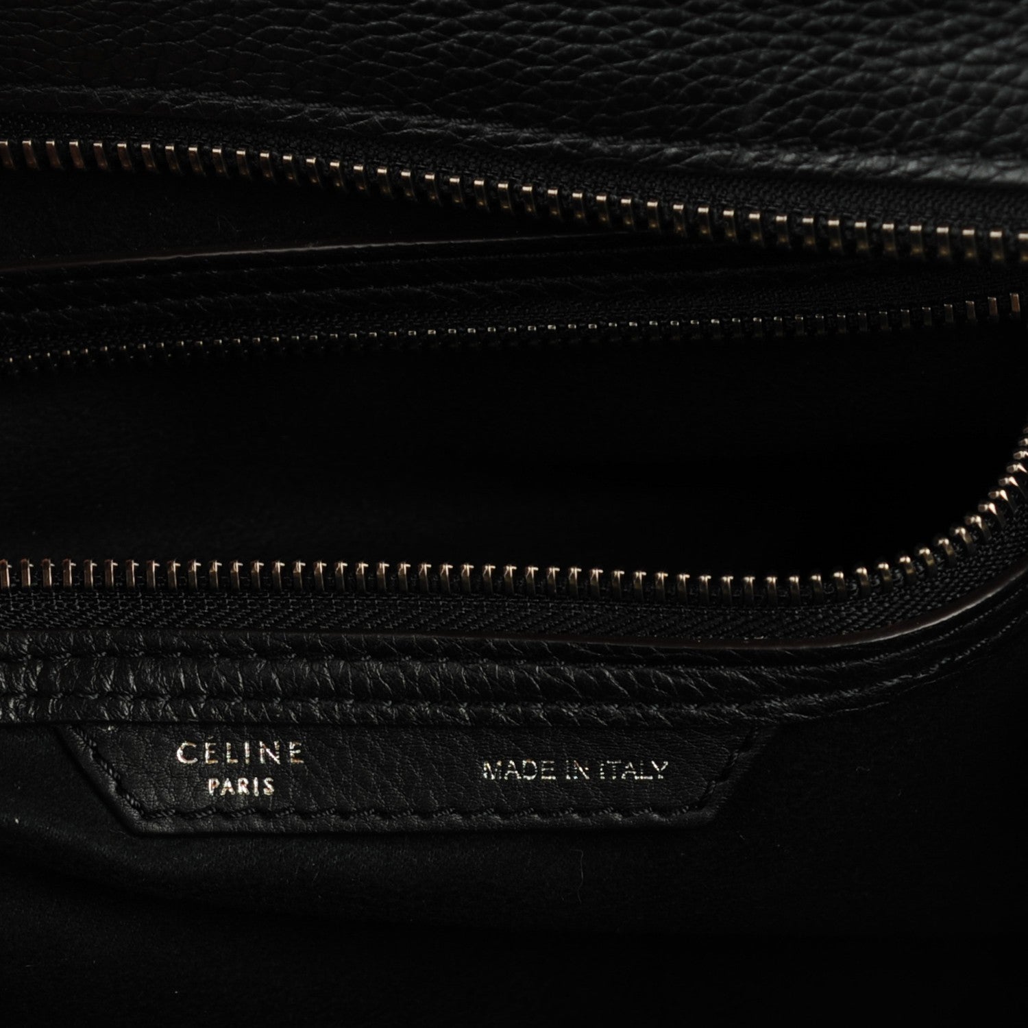 Celine Drummed Calfskin Mini Luggage Black 6 of 7