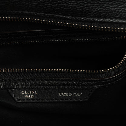 Celine Drummed Calfskin Mini Luggage Black 6 of 7