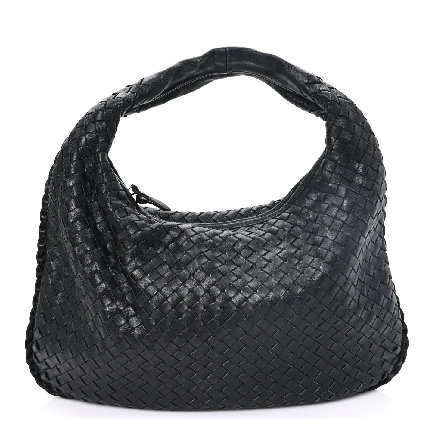 Nappa Intrecciato Medium Veneta Hobo Black