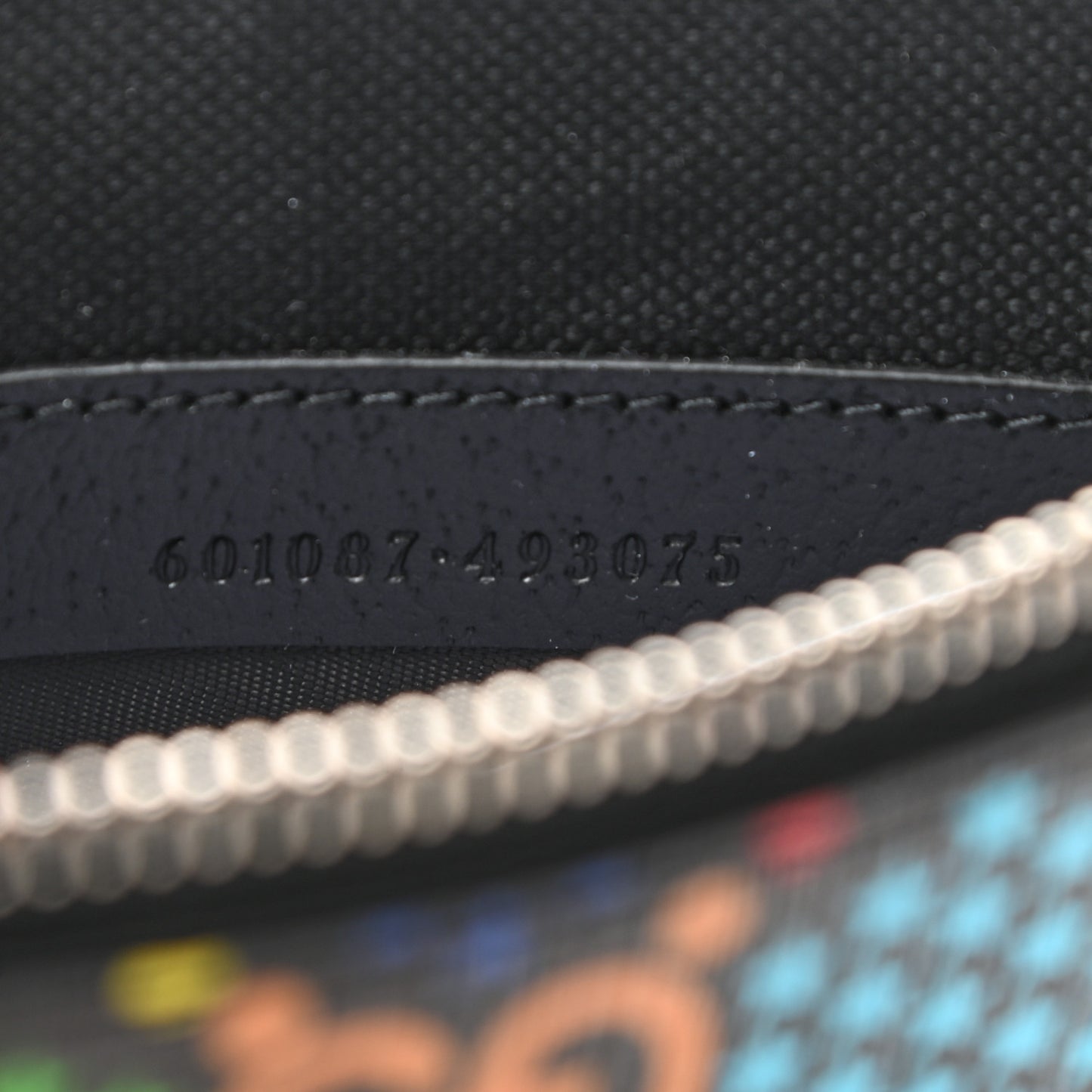 GG Supreme Monogram Psychedelic Zip Wristlet Pouch Black Multicolor