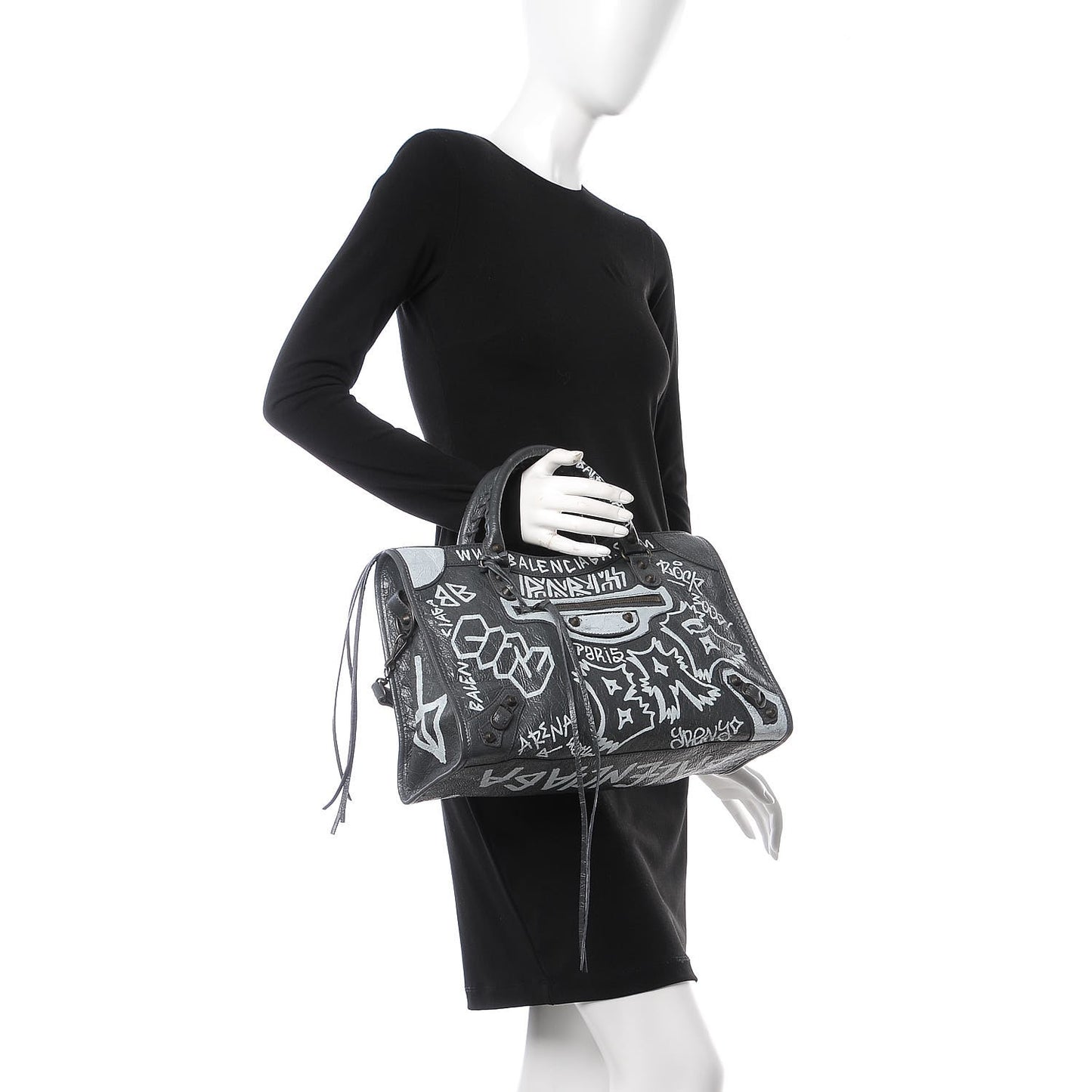 Agneau Arena Graffiti All Over Classic Hardware City Gris Fossile White