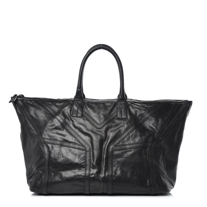 Saint Laurent Calfskin Sac Hamptons Weekender Bag Black 1 of 24