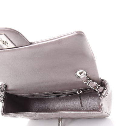Chanel Metallic Lambskin Quilted Mini Rectangular Flap Silver 5 of 8
