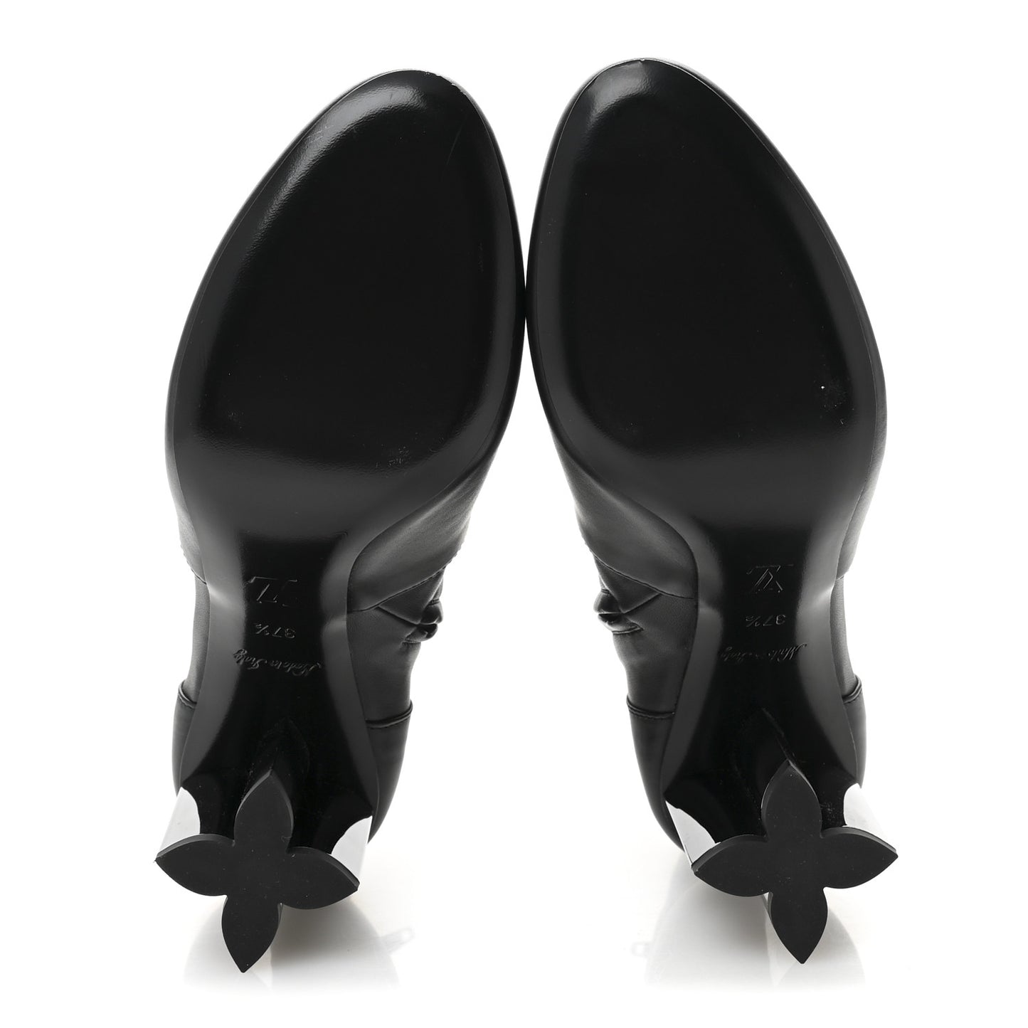 Calfskin Uniformes Silhouette Ankle Boots 37.5 Black