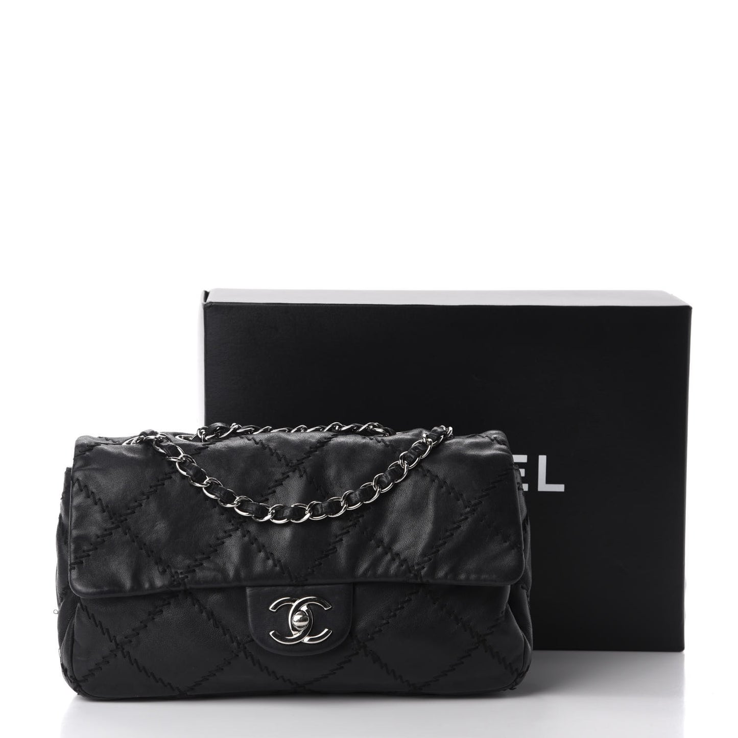Lambskin Ultimate Stitch Flap Black