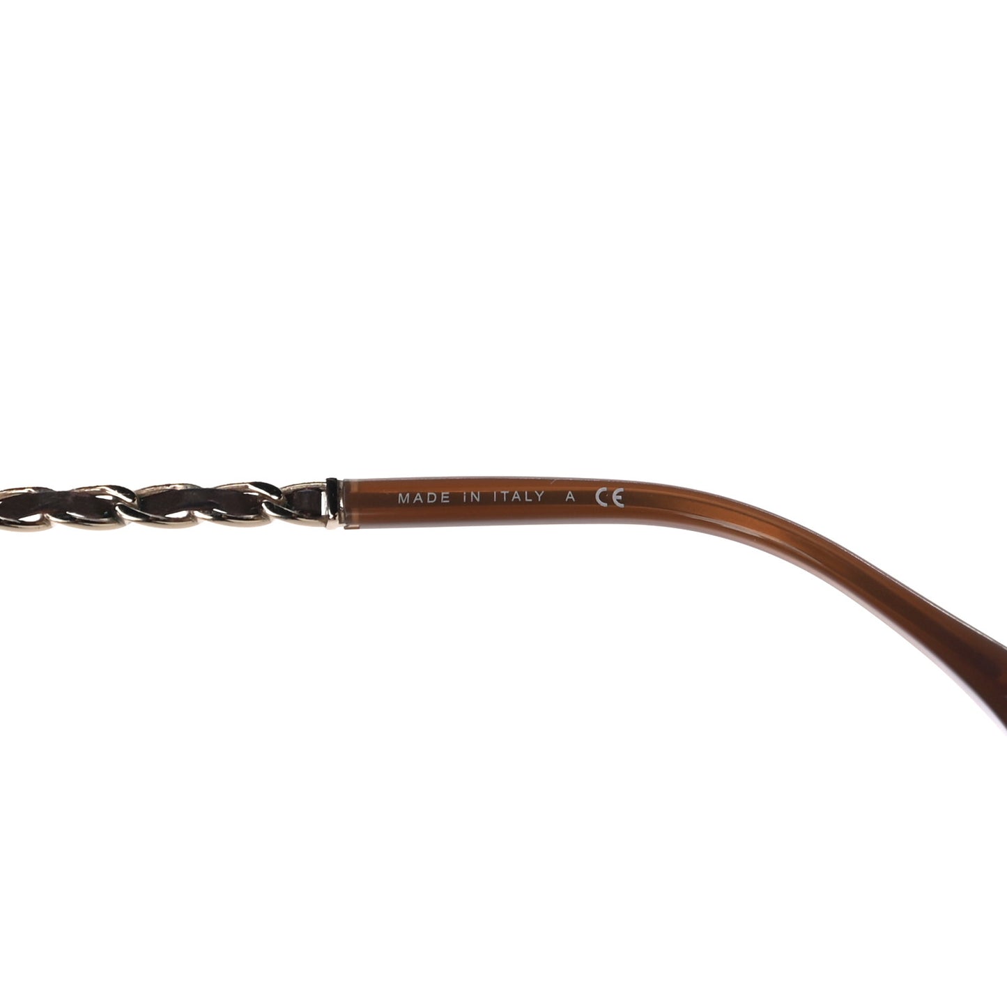 Lambskin Aviator Chain Sunglasses 4194-Q Gold
