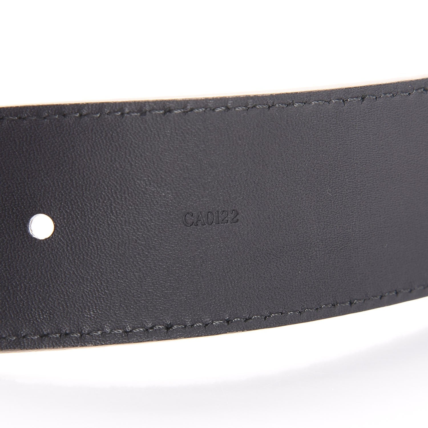 Louis Vuitton Suede Calfskin Mini Damier 40mm LV Initiales Belt 85 34 Grey 8 of 9
