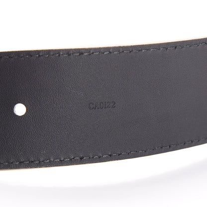 Louis Vuitton Suede Calfskin Mini Damier 40mm LV Initiales Belt 85 34 Grey 8 of 9