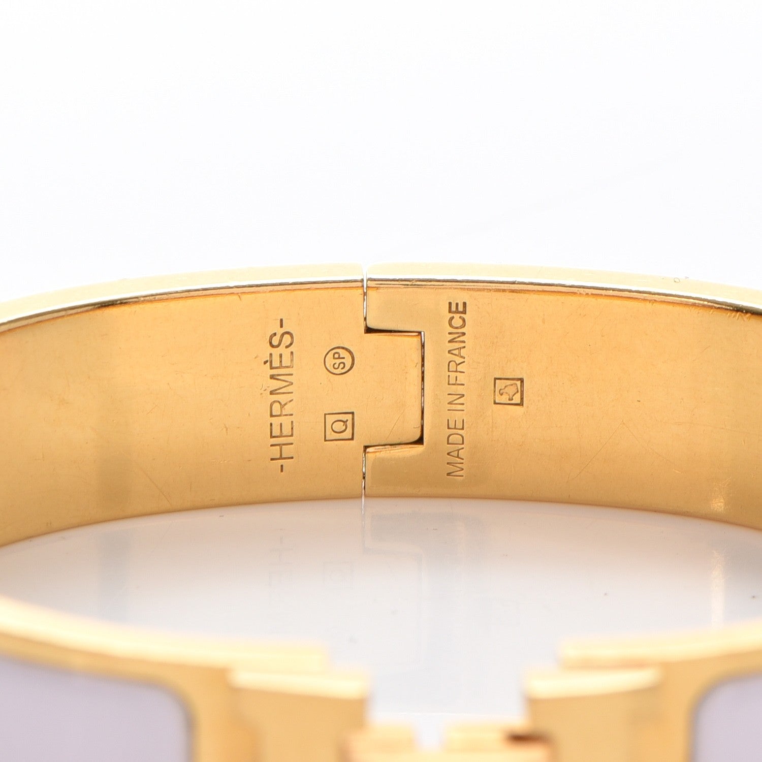 Hermes Narrow Enamel Clic Clac H Bracelet PM Rose Nymph 4 of 4