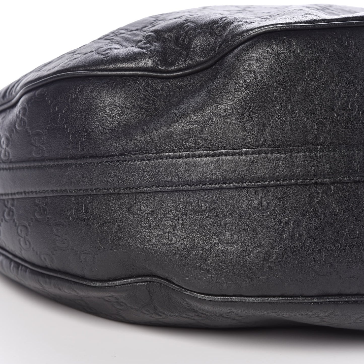 Guccissima Large GG Twins Hobo Black