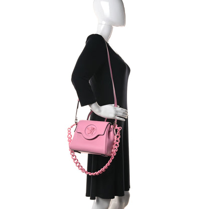 Versace Grained Calfskin Medusa Small Top Handle Handbag Pink 2 of 9