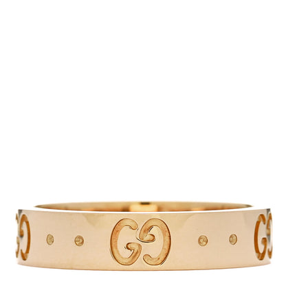 Gucci 18K Yellow Gold 4mm Icon Thin Band Ring 49 4.75 1 of 6