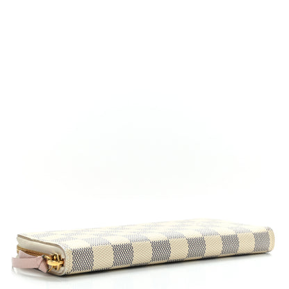 Louis Vuitton Damier Azur Clemence Wallet Rose Ballerine 3 of 8
