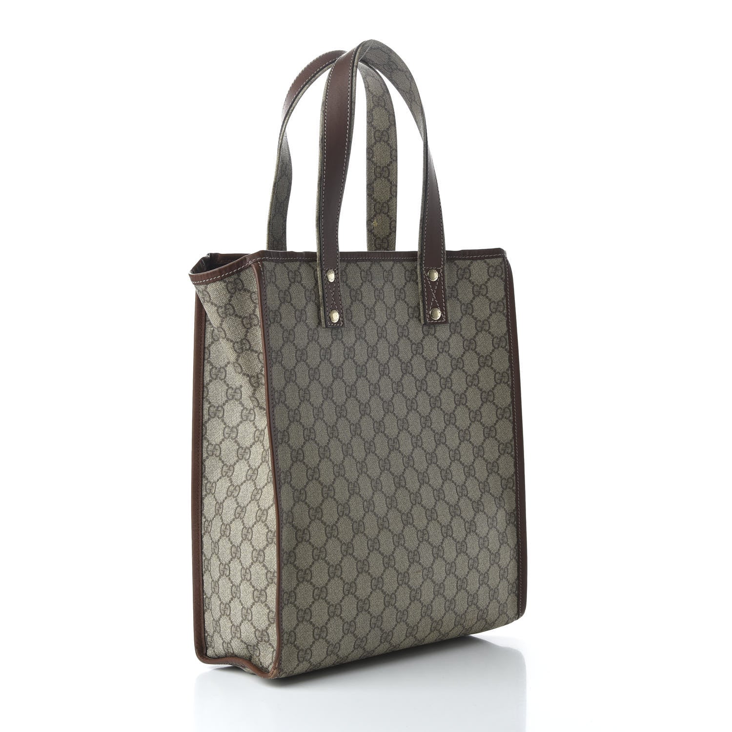 Gucci GG Plus Monogram Small Signature Web Loop Vertical Tote Light Brown 3 of 10