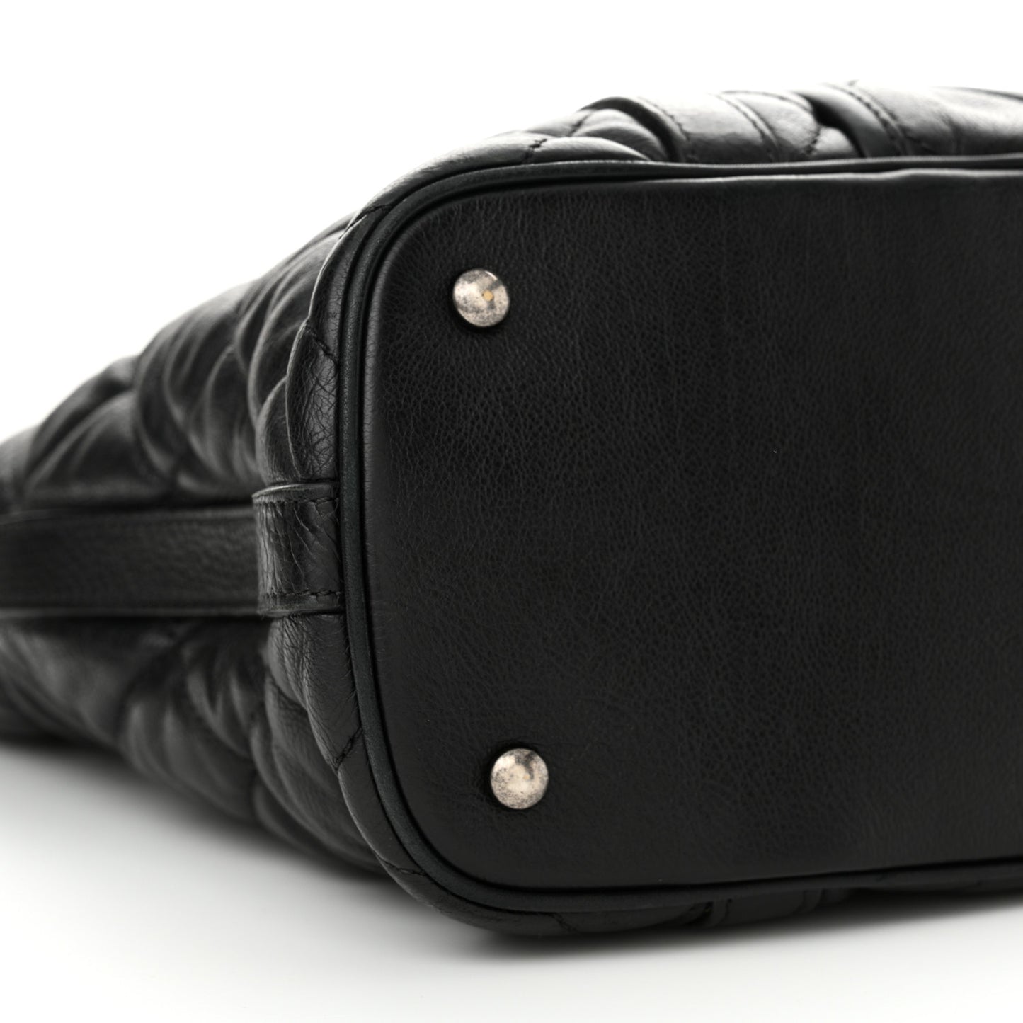 Calfskin Quilted Small Casual Riviera Tote Black