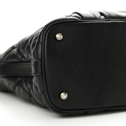 Chanel Calfskin Quilted Small Casual Riviera Tote Black 10 of 13