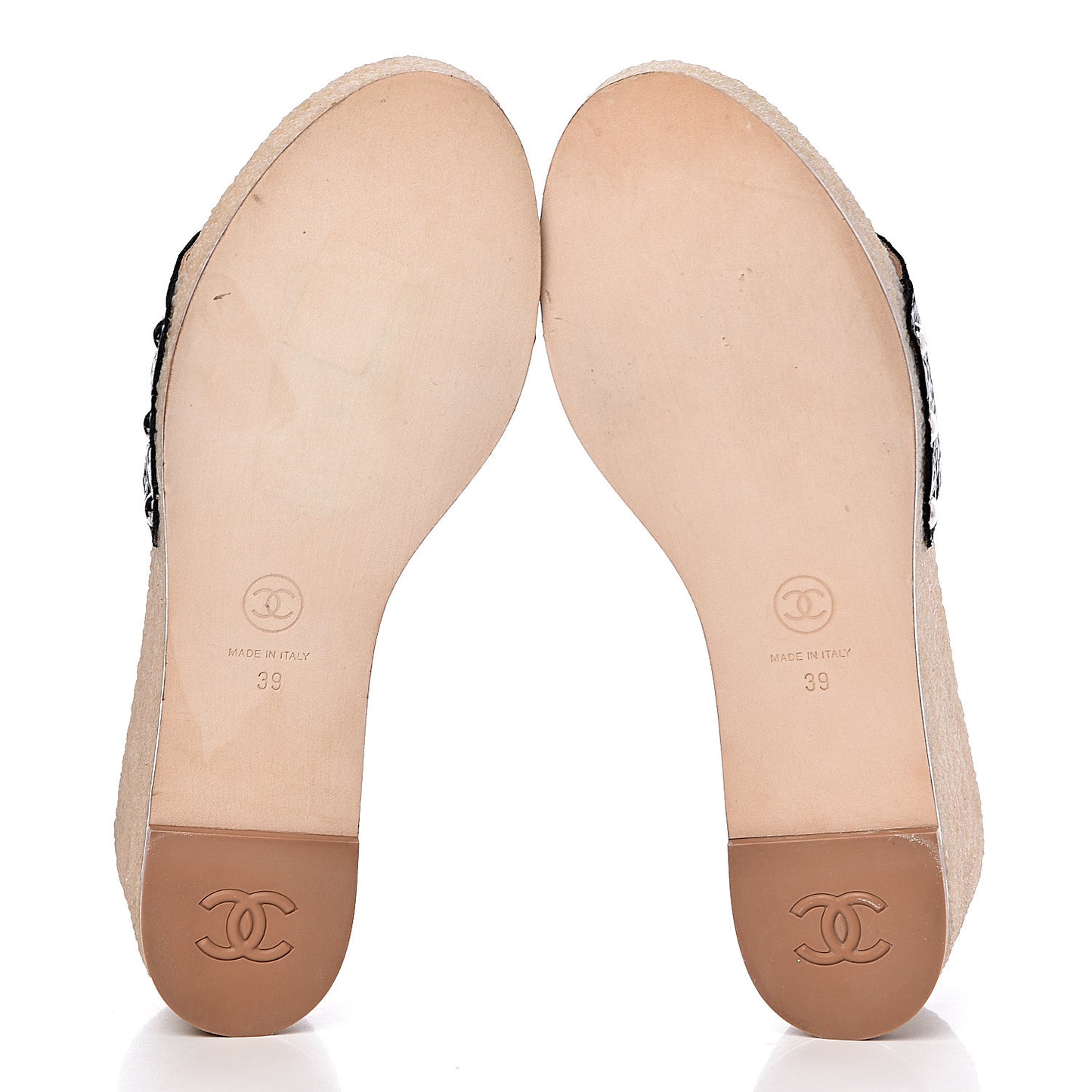 Calfskin CC Mules 39 Black
