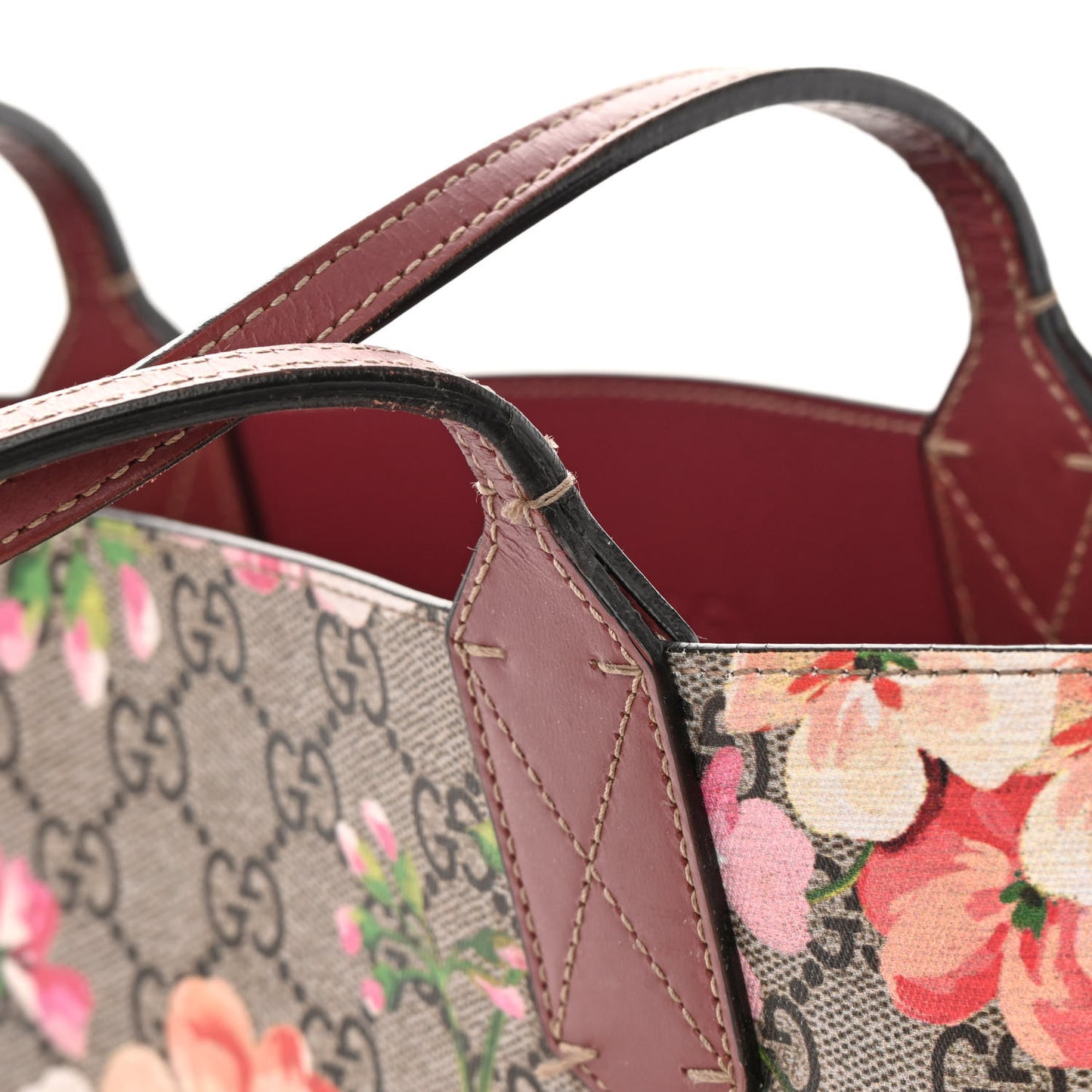 GG Supreme Monogram Blooms Medium Reversible Tote Beige Multicolor Dry Rose