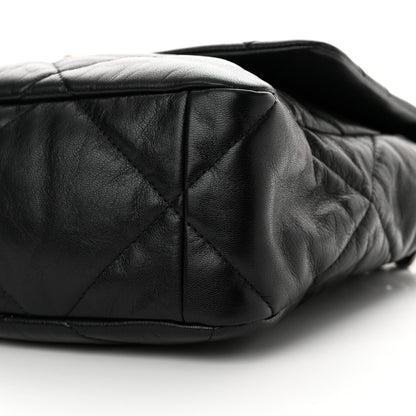 Chanel Goatskin Quilted Large Chanel 19 Flap Black 10 of 11